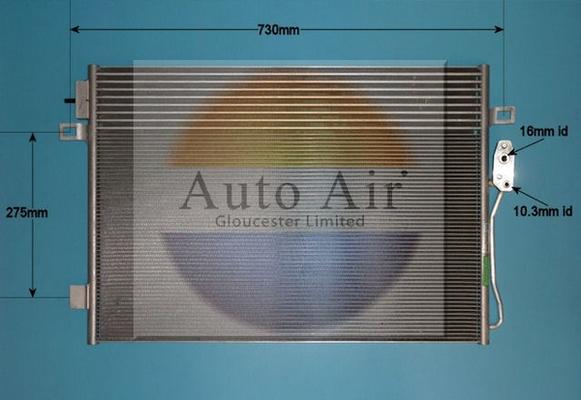Auto Air Gloucester 16-6235 - Конденсатор, кондиціонер autocars.com.ua