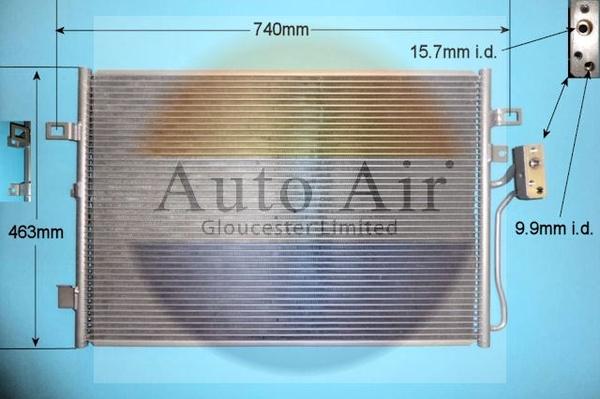 Auto Air Gloucester 16-6236 - Конденсатор, кондиціонер autocars.com.ua