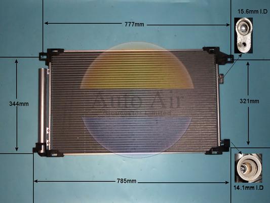 Auto Air Gloucester 16-6241 - Конденсатор, кондиціонер autocars.com.ua