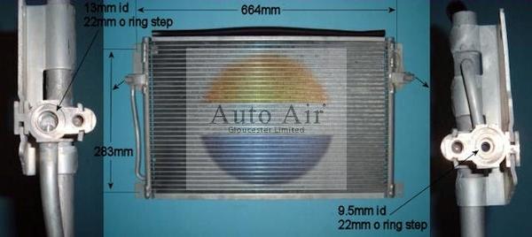 Auto Air Gloucester 16-6542 - Конденсатор, кондиціонер autocars.com.ua