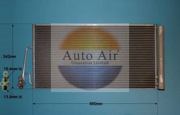 Auto Air Gloucester 16-8917 - Конденсатор, кондиціонер autocars.com.ua