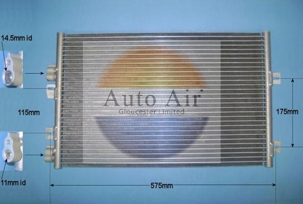 Auto Air Gloucester 16-9122 - Конденсатор, кондиціонер autocars.com.ua