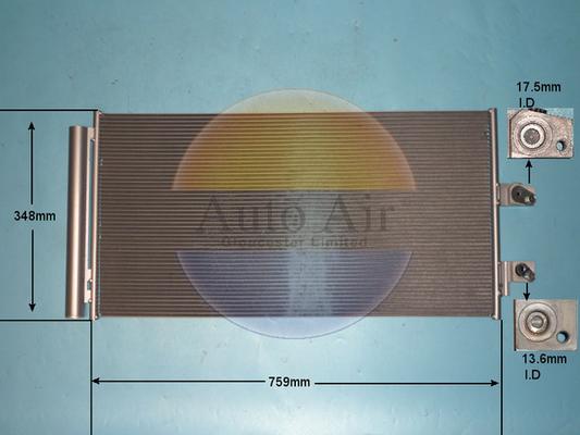 Auto Air Gloucester 16-9137 - Конденсатор, кондиціонер autocars.com.ua