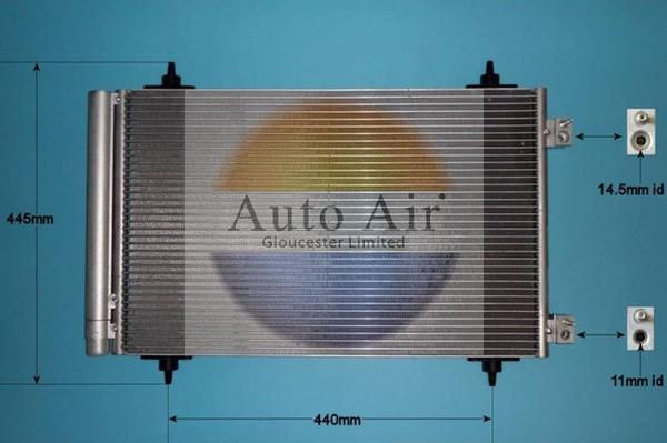 Auto Air Gloucester 16-9642 - Конденсатор, кондиціонер autocars.com.ua