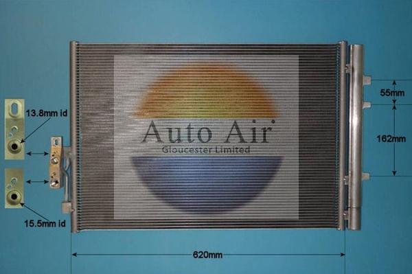 Auto Air Gloucester 16-9665 - Конденсатор, кондиціонер autocars.com.ua