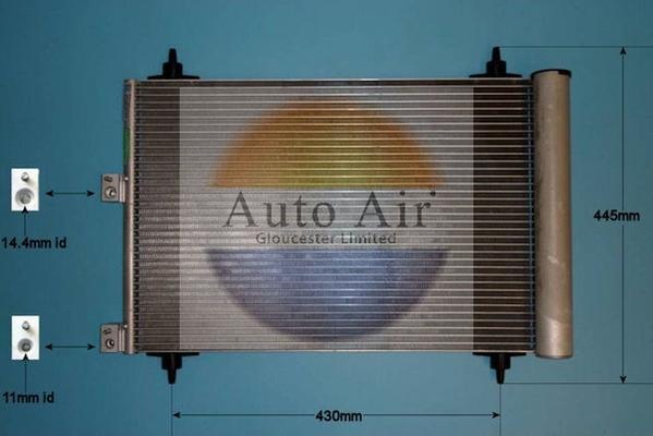 Auto Air Gloucester 16-9702 - Конденсатор, кондиціонер autocars.com.ua