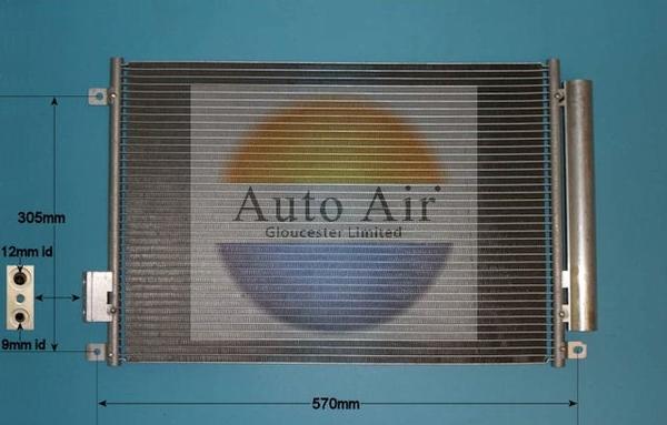 Auto Air Gloucester 16-9703 - Конденсатор, кондиціонер autocars.com.ua