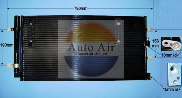 Auto Air Gloucester 16-9705A - Конденсатор, кондиціонер autocars.com.ua