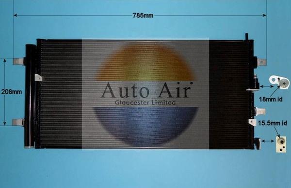 Auto Air Gloucester 16-9709 - Конденсатор, кондиціонер autocars.com.ua