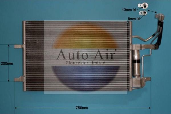 Auto Air Gloucester 16-9916 - Конденсатор кондиционера autodnr.net