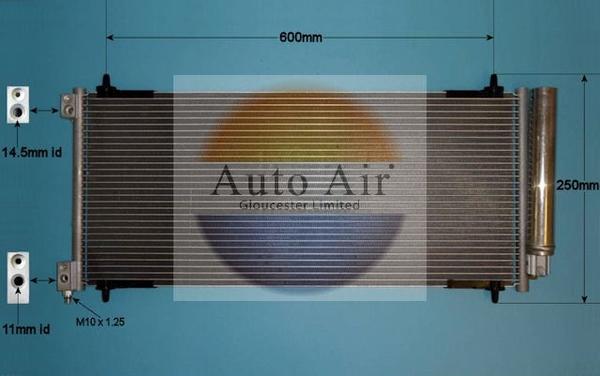 Auto Air Gloucester 16-9929 - Конденсатор, кондиціонер autocars.com.ua