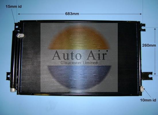 Auto Air Gloucester 16-9931 - Конденсатор, кондиціонер autocars.com.ua