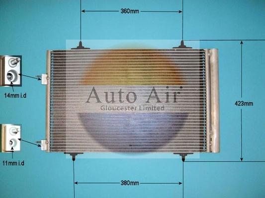 Auto Air Gloucester 16-9944 - Конденсатор, кондиціонер autocars.com.ua