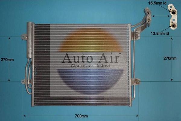 Auto Air Gloucester 16-9977 - Конденсатор, кондиціонер autocars.com.ua