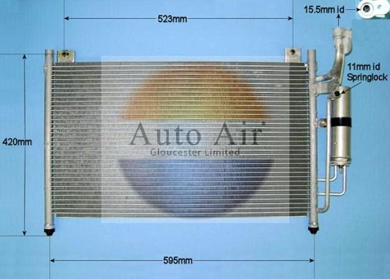 Auto Air Gloucester 16-9981 - Конденсатор, кондиціонер autocars.com.ua