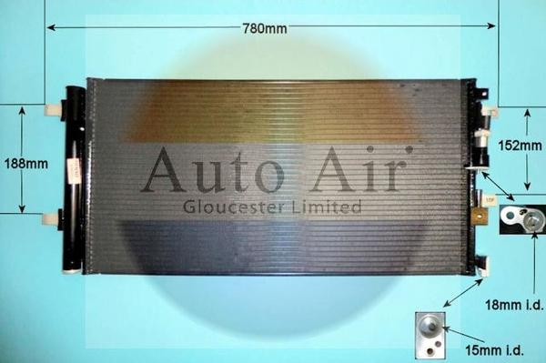 Auto Air Gloucester 16-9995 - Конденсатор, кондиціонер autocars.com.ua