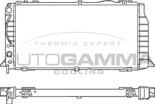 Autogamma 100046 - Радіатор, охолодження двигуна autocars.com.ua