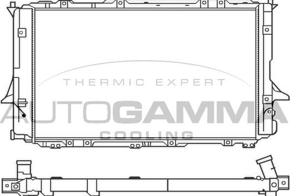 Autogamma 100059 - Радіатор, охолодження двигуна autocars.com.ua