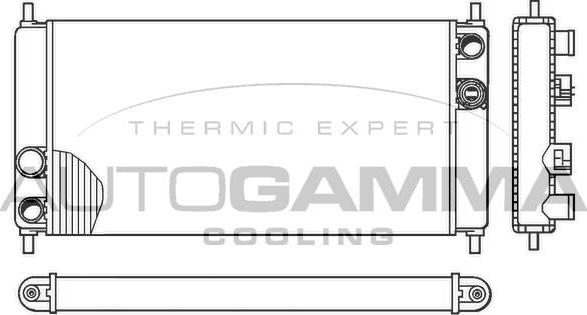 Autogamma 100068 - Радіатор, охолодження двигуна autocars.com.ua