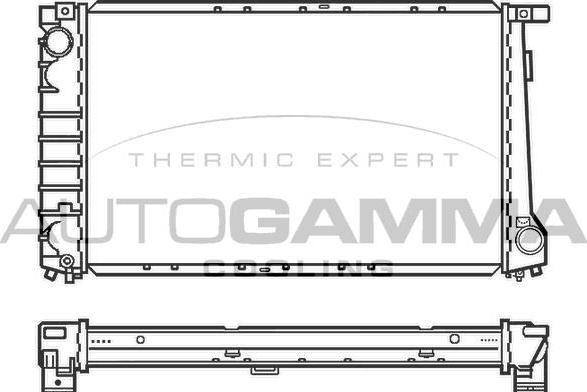 Autogamma 100128 - Радіатор, охолодження двигуна autocars.com.ua