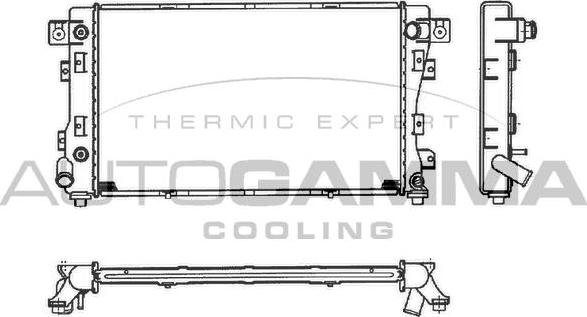 Autogamma 100137 - Радіатор, охолодження двигуна autocars.com.ua