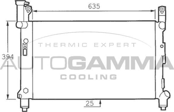 Autogamma 100142 - Радіатор, охолодження двигуна autocars.com.ua