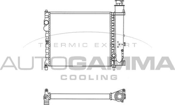 Autogamma 100162 - Радіатор, охолодження двигуна autocars.com.ua