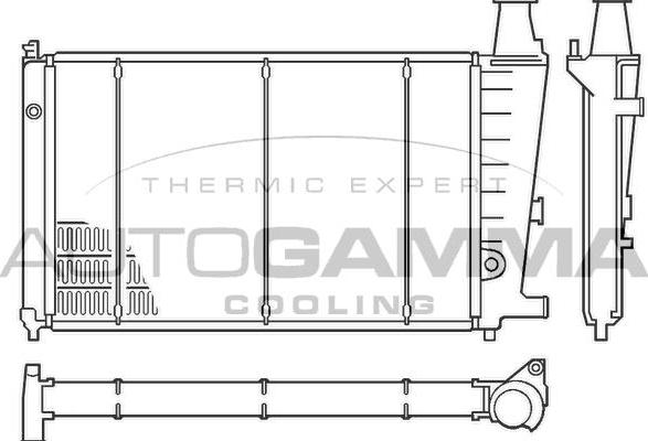 Autogamma 100164 - Радіатор, охолодження двигуна autocars.com.ua