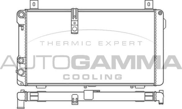 Autogamma 100180 - Радіатор, охолодження двигуна autocars.com.ua