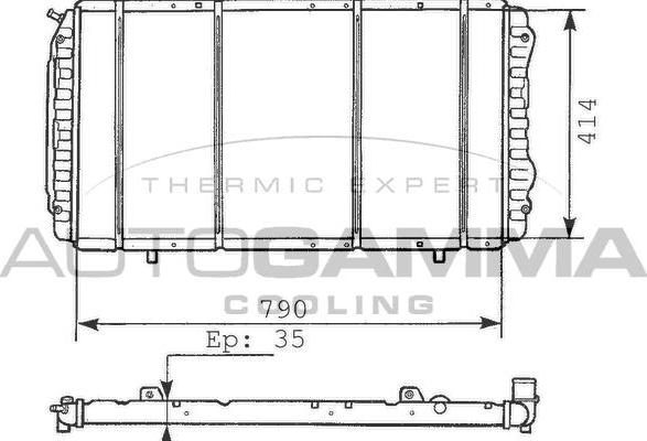 Autogamma 100191 - Радіатор, охолодження двигуна autocars.com.ua