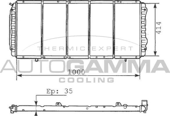 Autogamma 100192 - Радіатор, охолодження двигуна autocars.com.ua