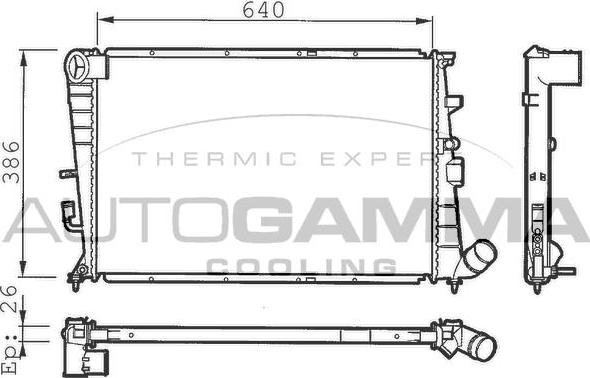 Autogamma 100218 - Радіатор, охолодження двигуна autocars.com.ua