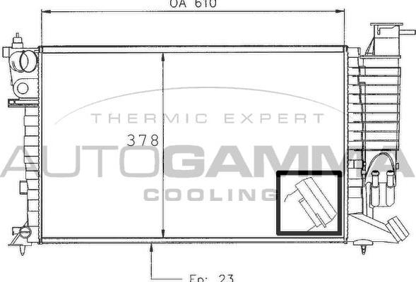 Autogamma 100225 - Радіатор, охолодження двигуна autocars.com.ua