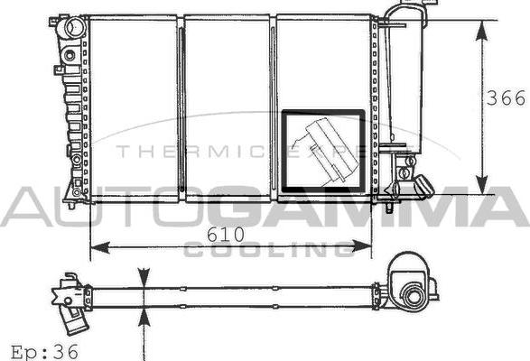 Autogamma 100226 - Радіатор, охолодження двигуна autocars.com.ua