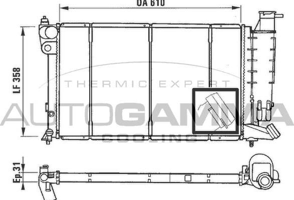 Autogamma 100227 - Радиатор, охлаждение двигателя autodnr.net