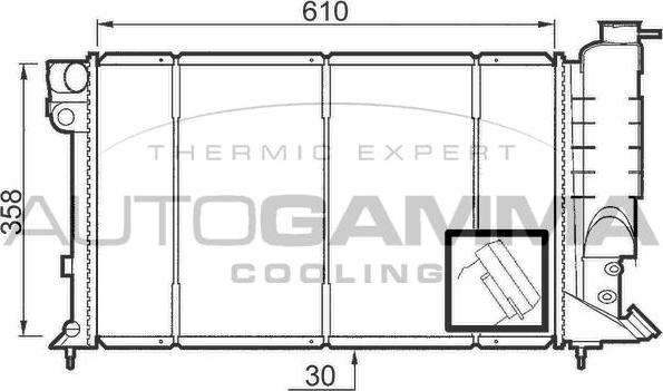 Autogamma 100228 - Радіатор, охолодження двигуна autocars.com.ua
