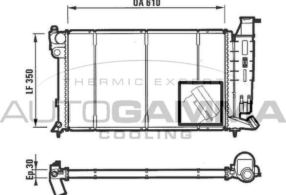 Autogamma 100229 - Радіатор, охолодження двигуна autocars.com.ua