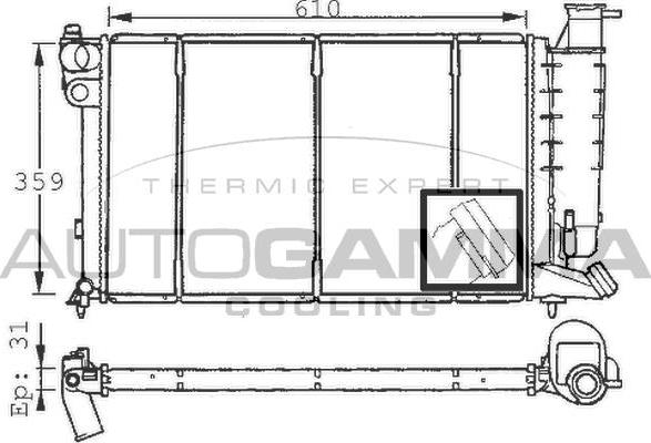 Autogamma 100234 - Радіатор, охолодження двигуна autocars.com.ua