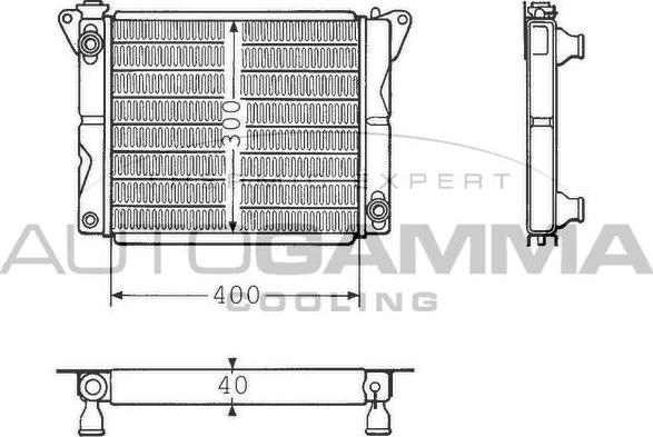 Autogamma 100237 - Радіатор, охолодження двигуна autocars.com.ua