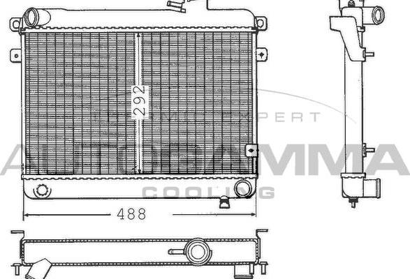 Autogamma 100252 - Радіатор, охолодження двигуна autocars.com.ua