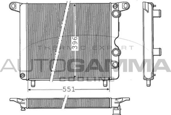 Autogamma 100253 - Радіатор, охолодження двигуна autocars.com.ua