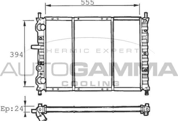 Autogamma 100262 - Радіатор, охолодження двигуна autocars.com.ua