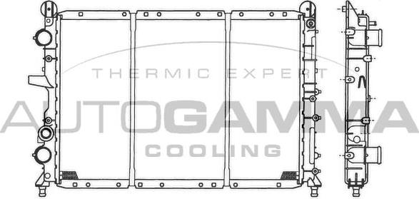 Autogamma 100267 - Радіатор, охолодження двигуна autocars.com.ua