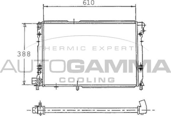Autogamma 100279 - Радіатор, охолодження двигуна autocars.com.ua