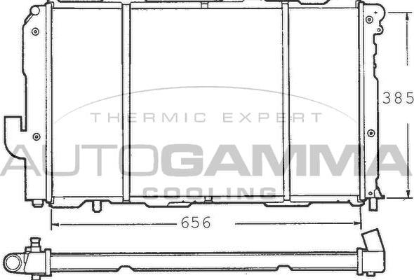 Autogamma 100281 - Радіатор, охолодження двигуна autocars.com.ua