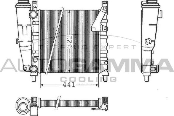 Autogamma 100284 - Радіатор, охолодження двигуна autocars.com.ua