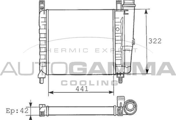 Autogamma 100286 - Радіатор, охолодження двигуна autocars.com.ua