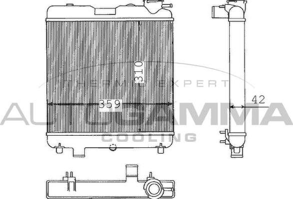 Autogamma 100289 - Радіатор, охолодження двигуна autocars.com.ua