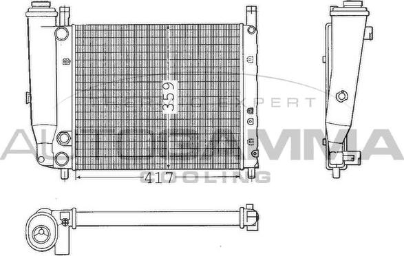 Autogamma 100296 - Радіатор, охолодження двигуна autocars.com.ua