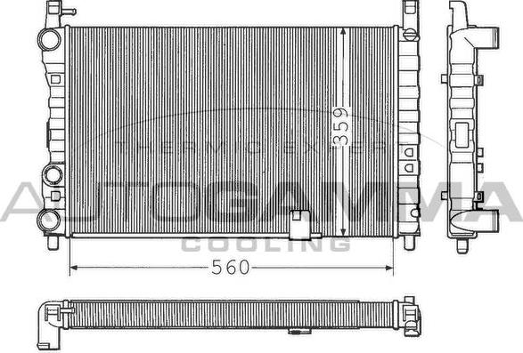 Autogamma 100298 - Радіатор, охолодження двигуна autocars.com.ua